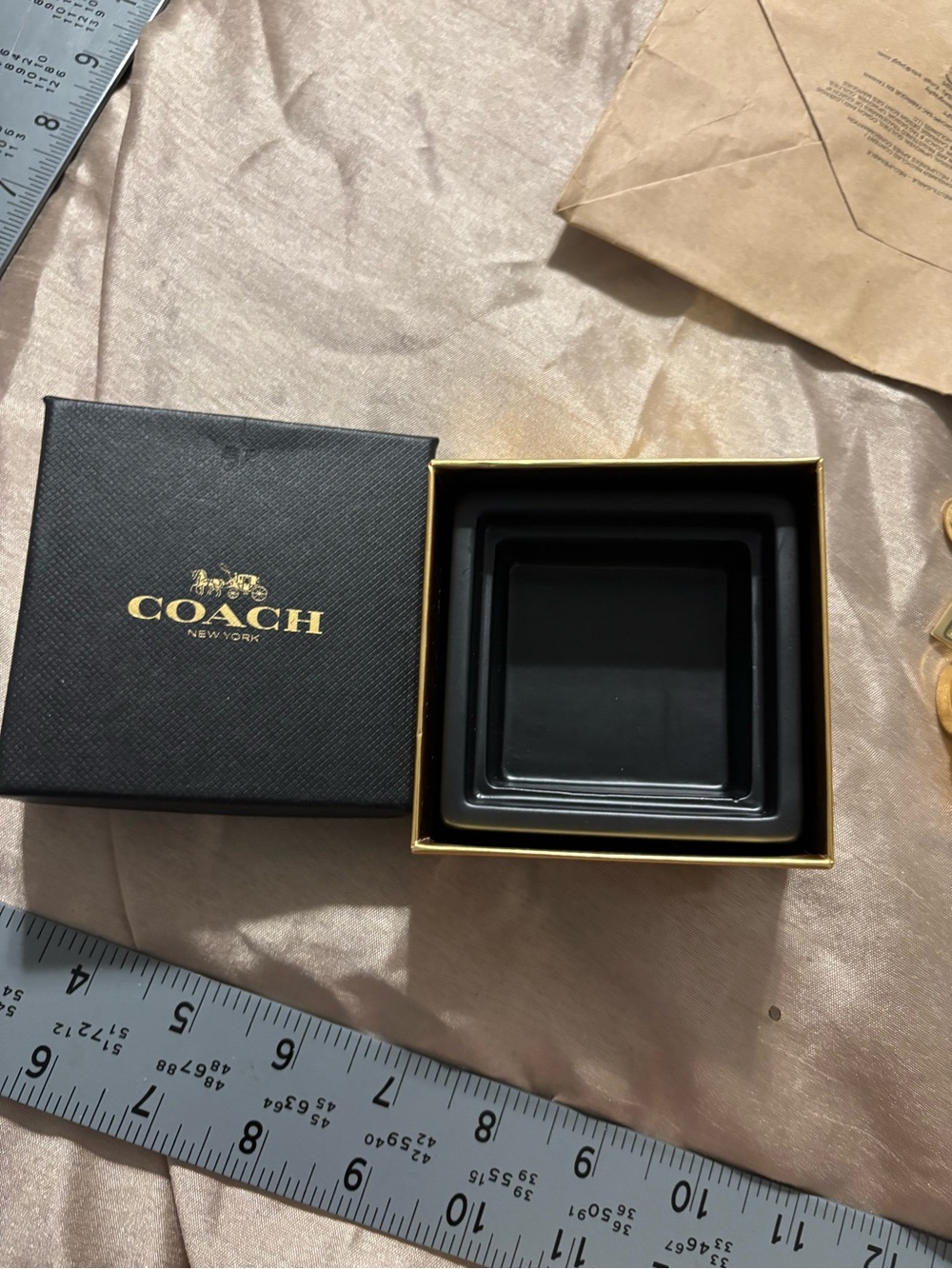 COACH Black Box with Gold Logo - Picture 2 of 5
